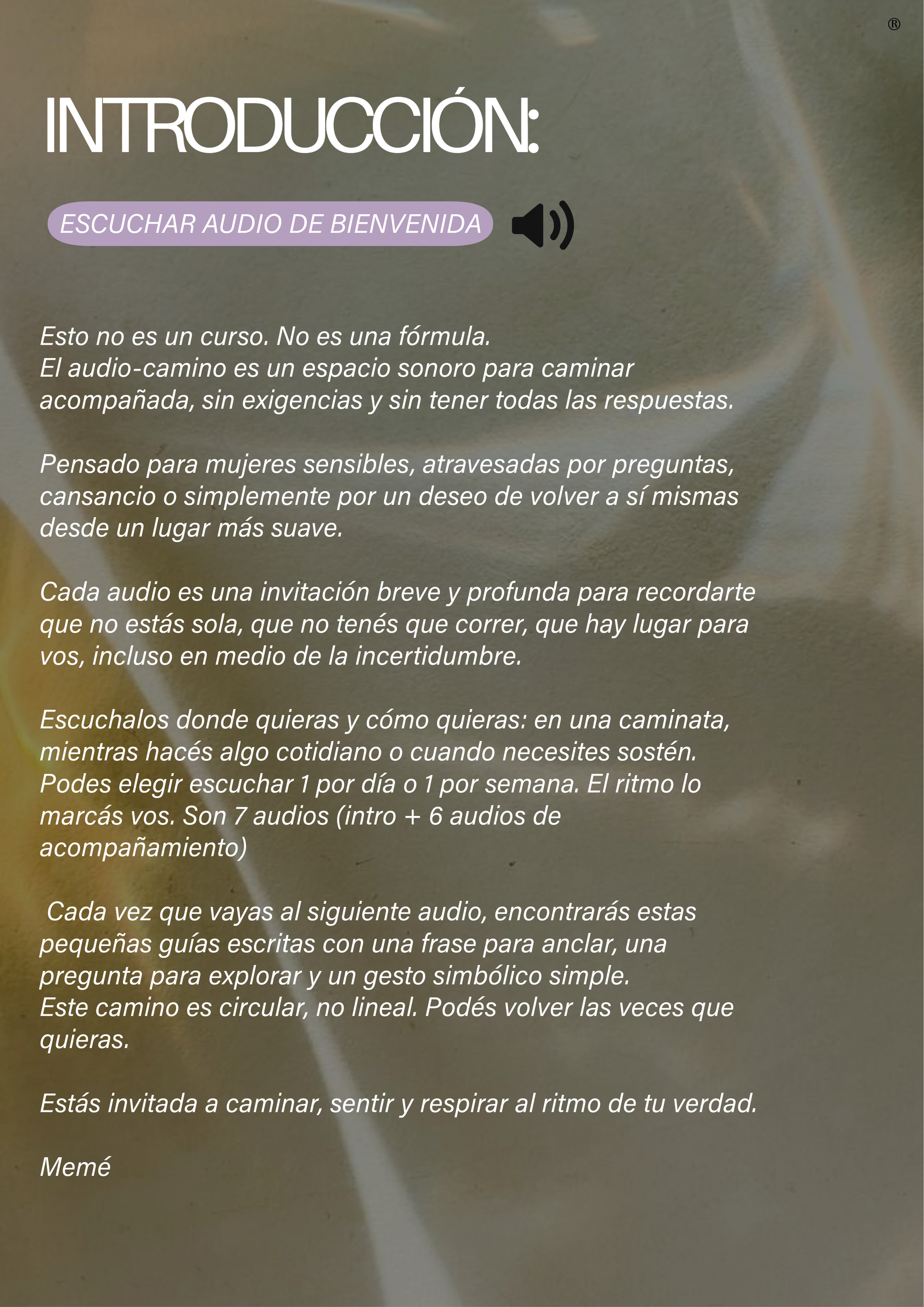 Audio-Camino: Volver A Vos