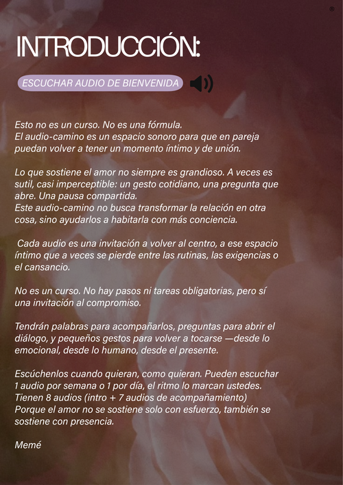 Audio-Camino: Lo Que Sostiene El Amor